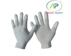 Găng tay phủ PU lòng màu xám Size M